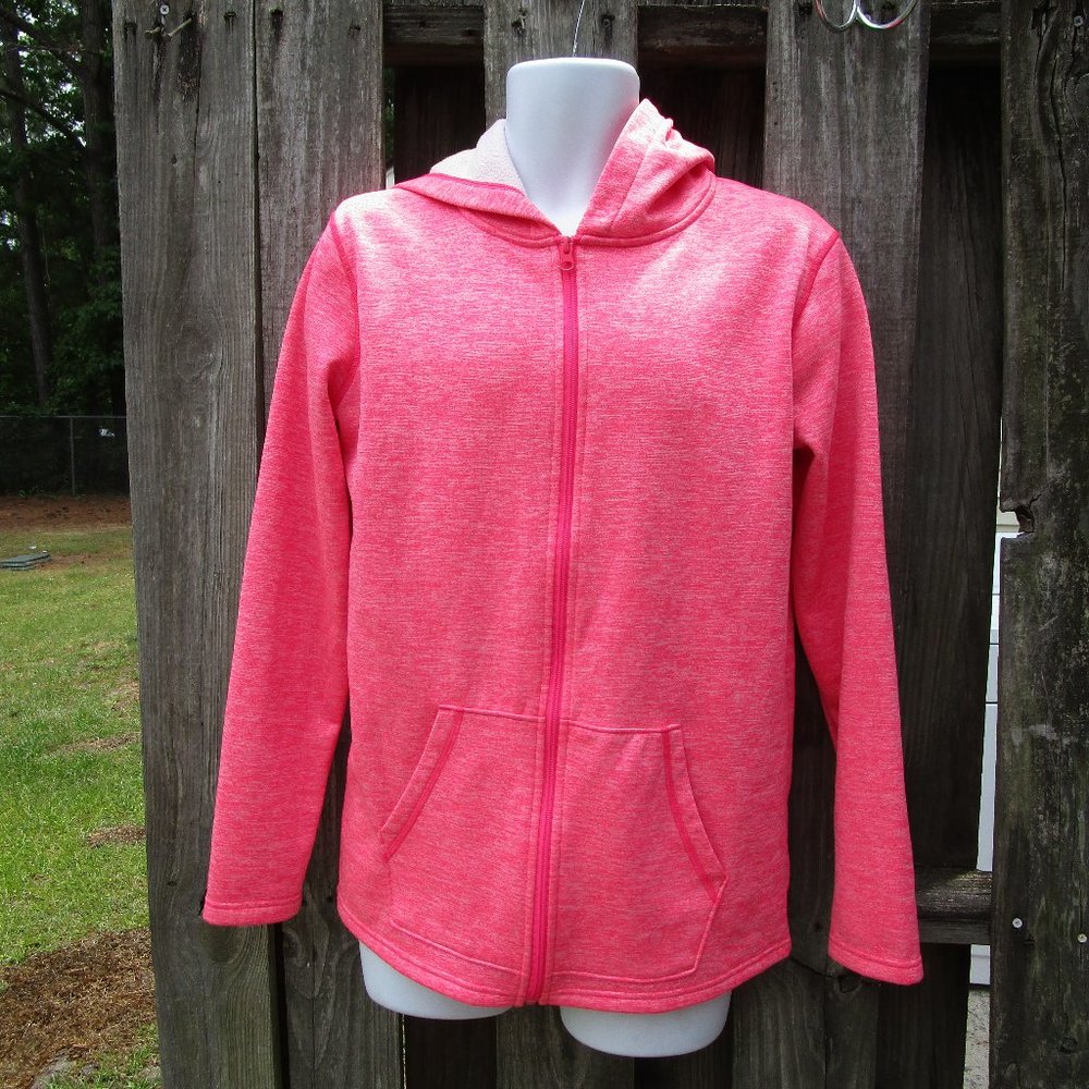 Emily B Women's M Pink Long Sleeve Full Zip Classic Casual Comfort Basic Hoodie